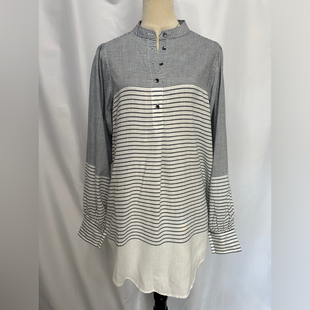 ROLLER RABBIT 100% Linen Striped Lightweight Breezy Relaxed Cover Up Size Small